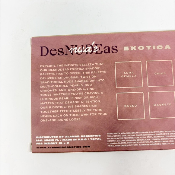 NEW Alamar Cosmetics DesNUDEas Exotica Eyeshadow Palette, 8 shades - Picture 7 of 8